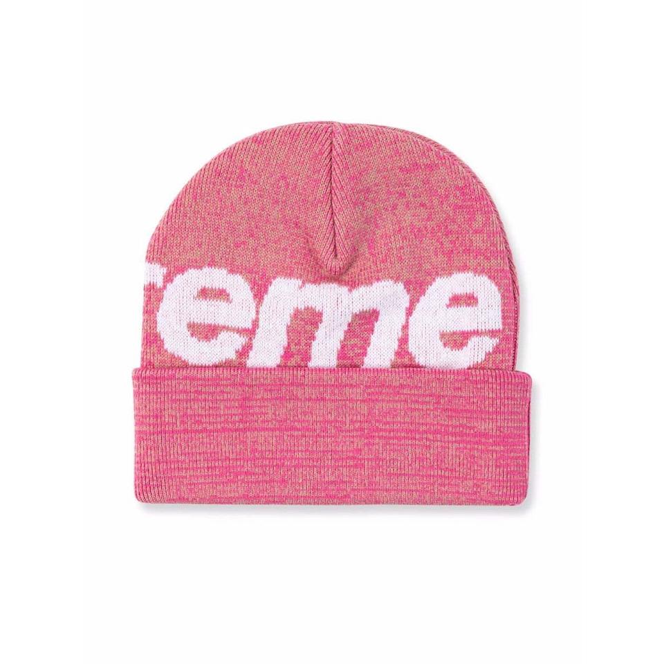 Supreme Big Logo Beanie Hüte Rosa | DE112CE