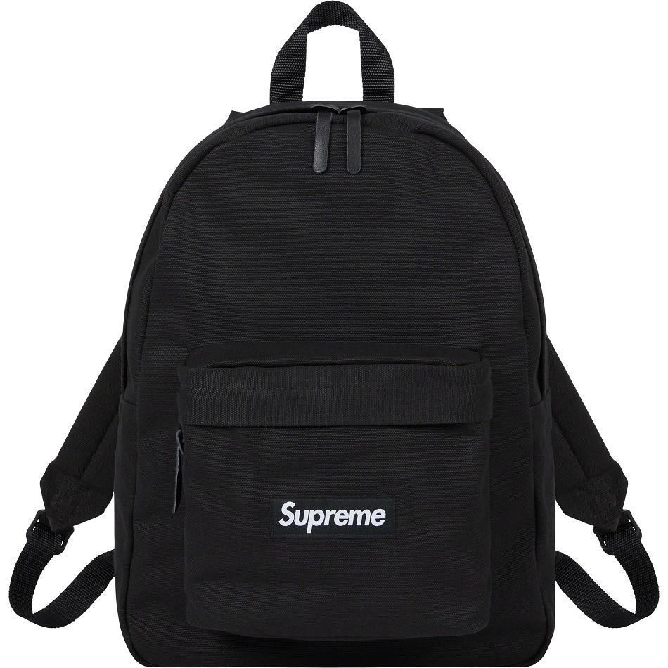 Supreme Canvas Backpack Tasche Schwarz | DE166BC