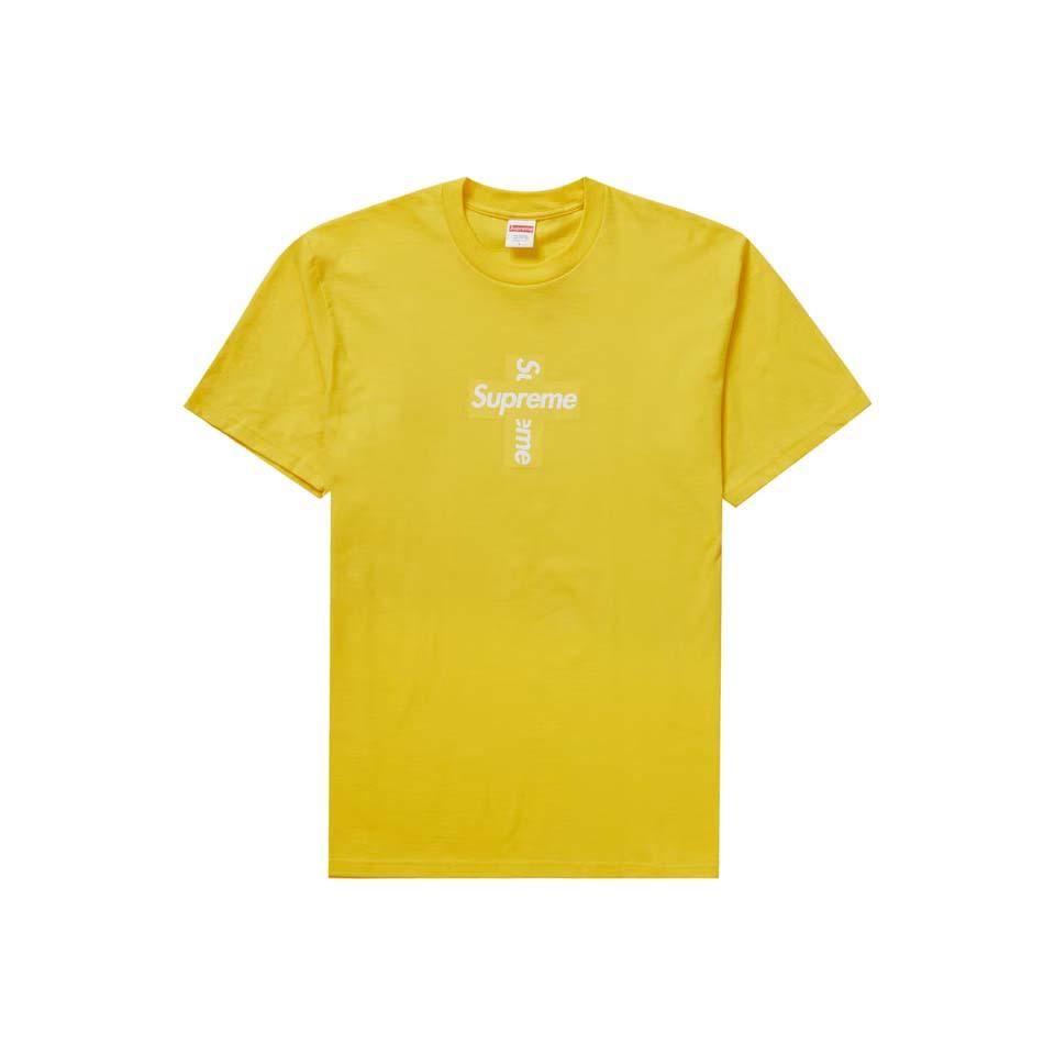 Supreme Cross Box Logo T-shirts Gelb | DE201UT