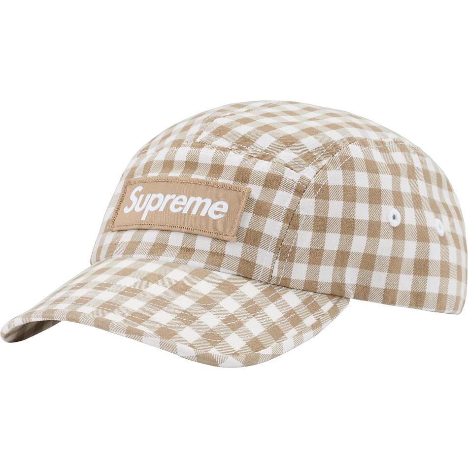 Supreme Gingham Camp Cap Hüte Braun | DE117QZ