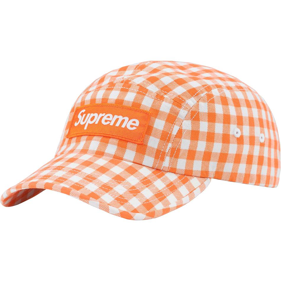 Supreme Gingham Camp Cap Hüte Orange | DE118WY