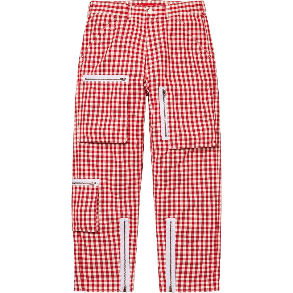 Supreme Gingham Flight Pant Hose Rot | DE393JJ