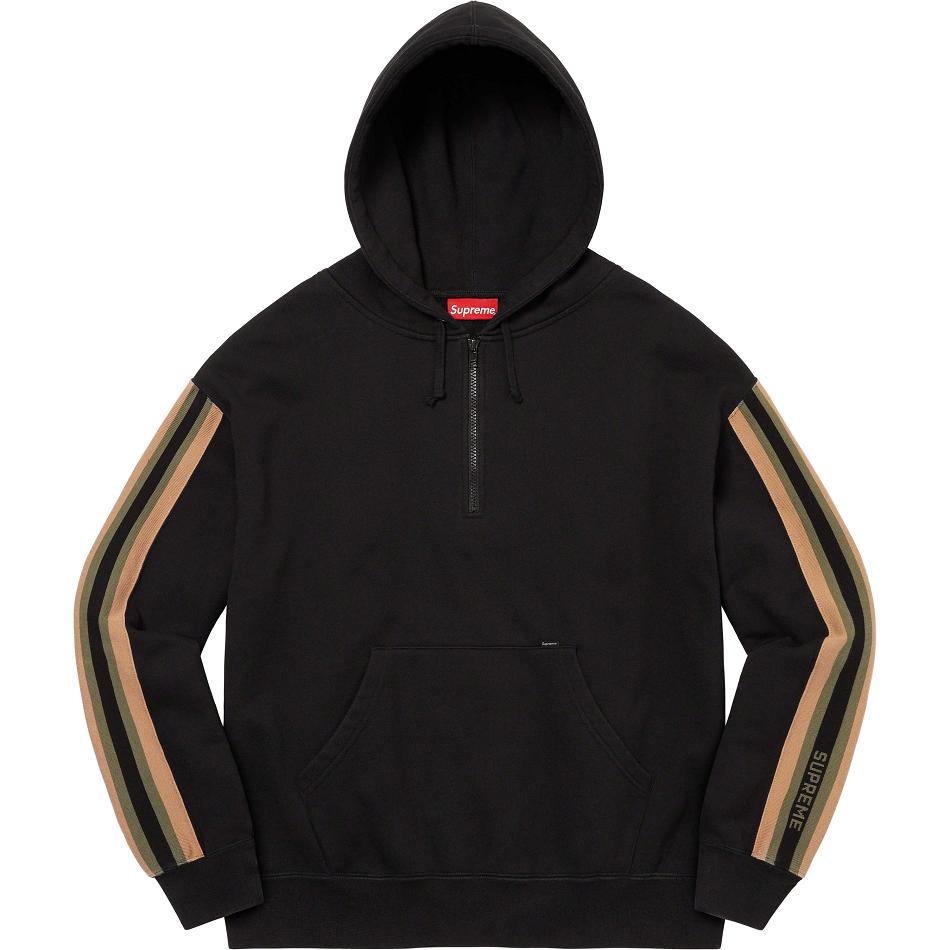 Supreme Half Zip Mit Kapuze Sweatshirts Schwarz | DE293XF