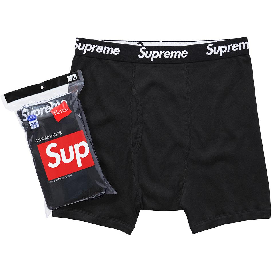 Supreme Hanes® Boxer Briefs (4 Pack) Unterwäsche Schwarz | DE102SO