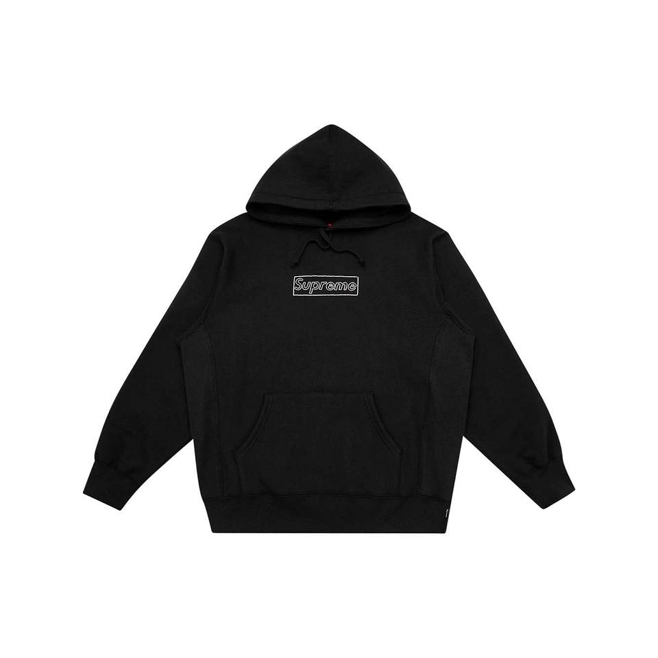 Supreme Kaws Chalk Logo Hoodie Schwarz | DE478BC