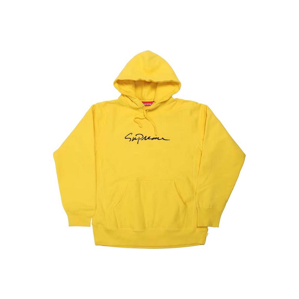 Supreme Klassische Script Mit Kapuze Sweatshirts Gelb | DE269VD