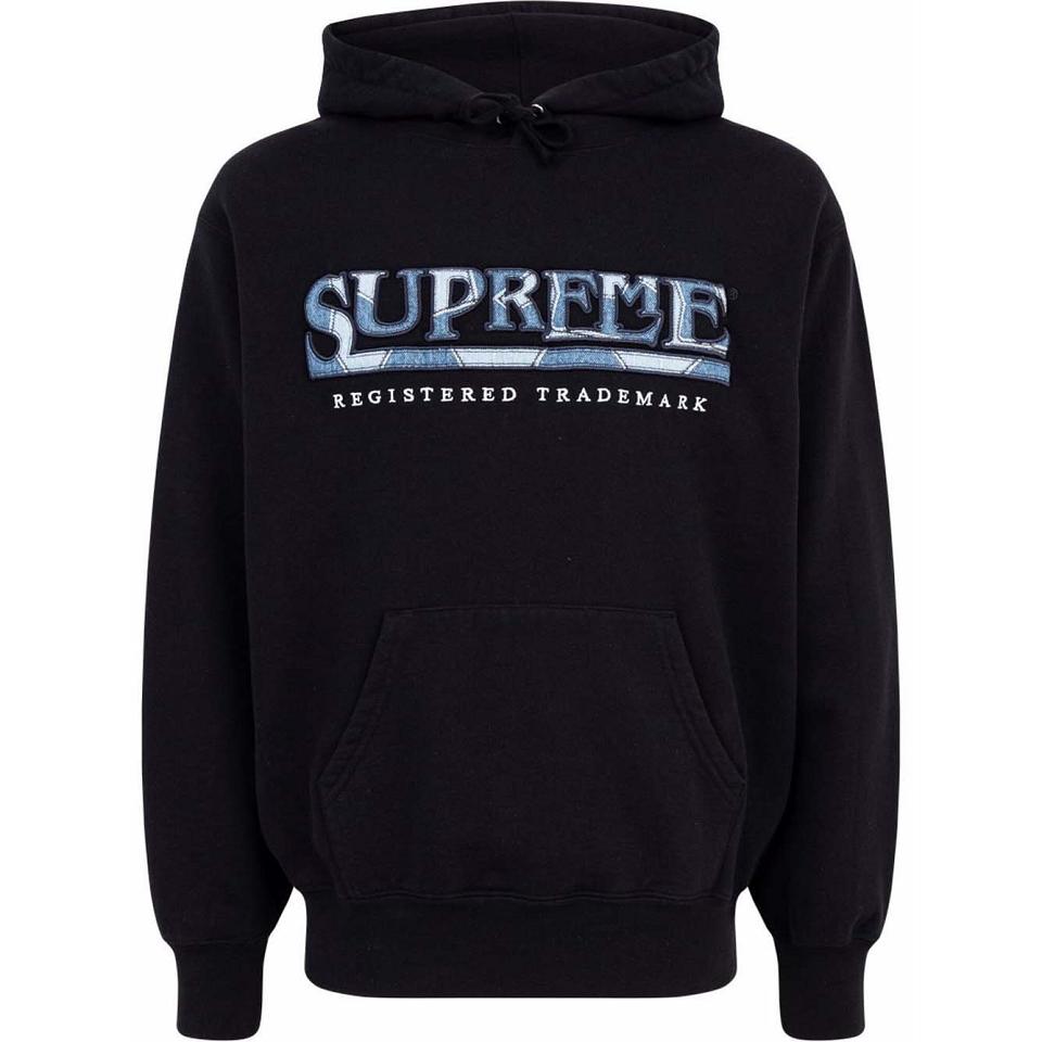 Supreme Logo Embroide Hoodie Schwarz | DE473LH