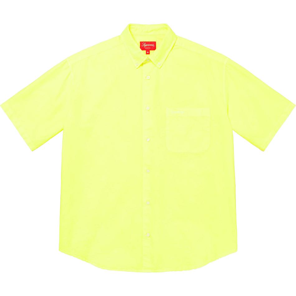 Supreme Loose Fit S/S Oxford Hemd Gelb | DE382YU