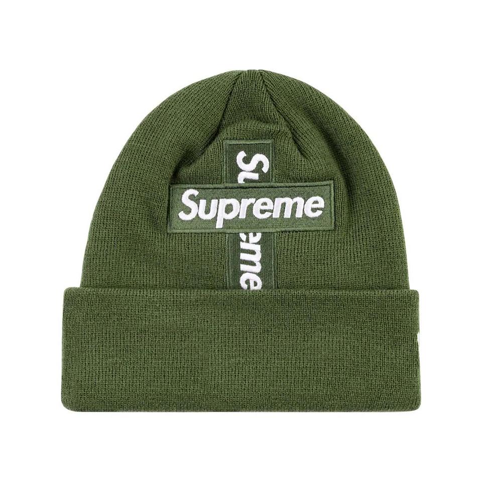 Supreme New Era Cross Box-Logo Beanie Hüte Grün | DE109LH