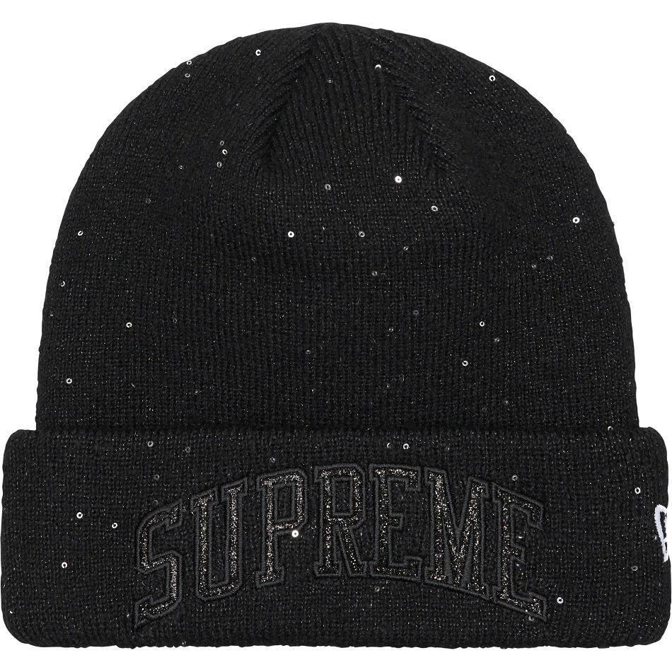 Supreme New Era® Metallic Arc Beanie Hüte Schwarz | DE146RW