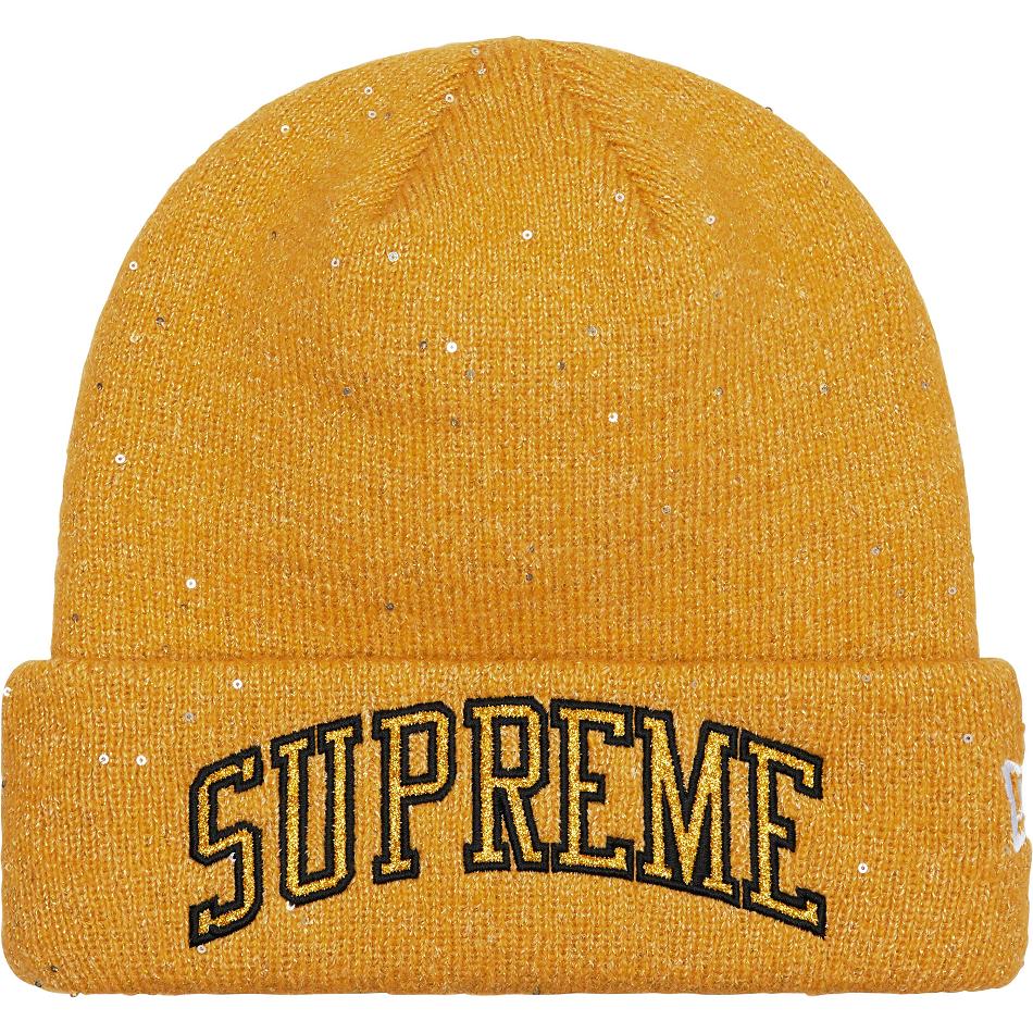 Supreme New Era® Metallic Arc Beanie Hüte Gold | DE147TV