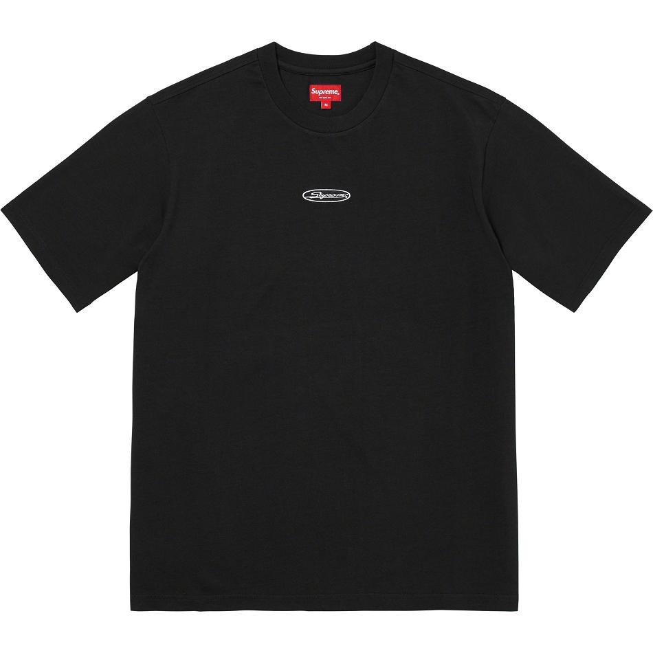 Supreme Oval Logo S/S Top Pullover Schwarz | DE337DN