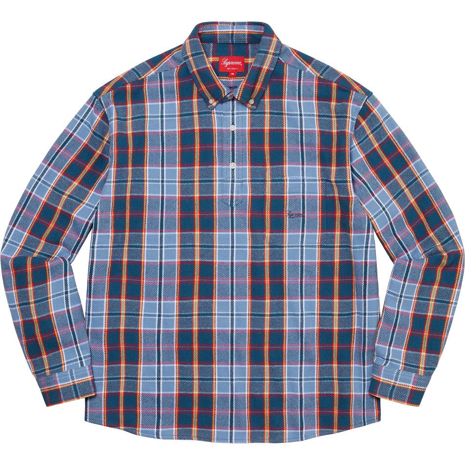 Supreme Pullover Plaid Flannel Hemd Blau | DE380RW