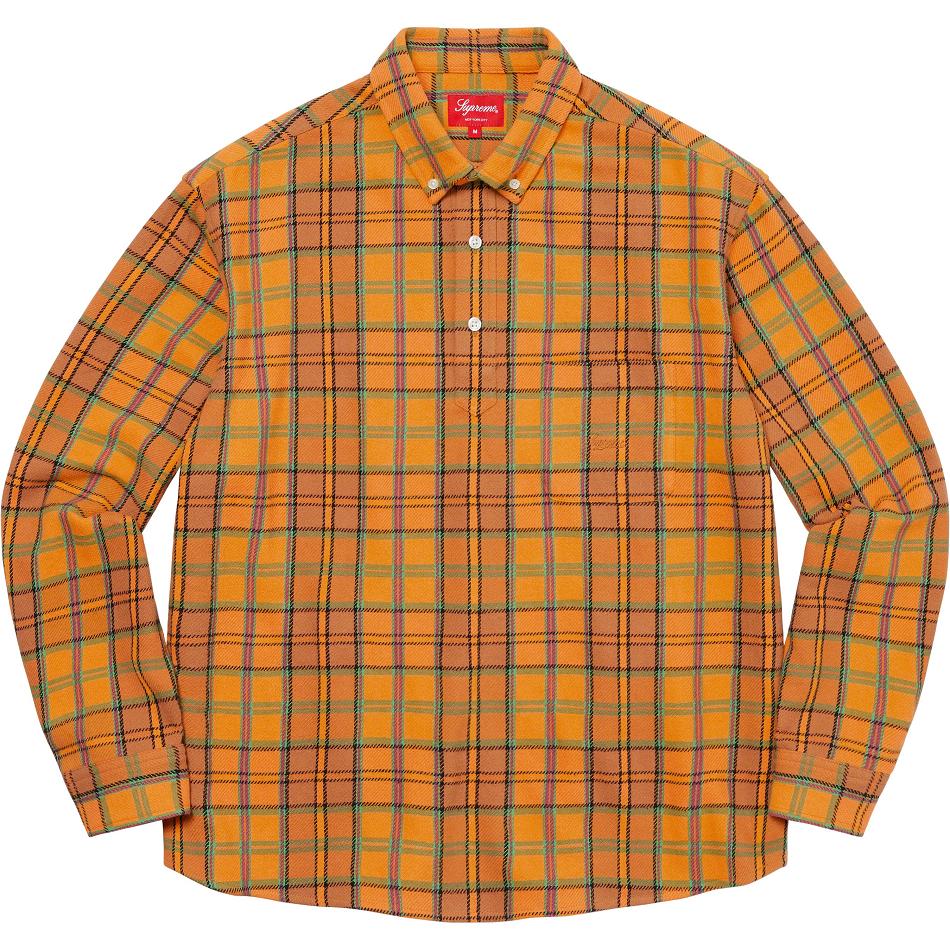 Supreme Pullover Plaid Flannel Hemd Gold | DE377QZ