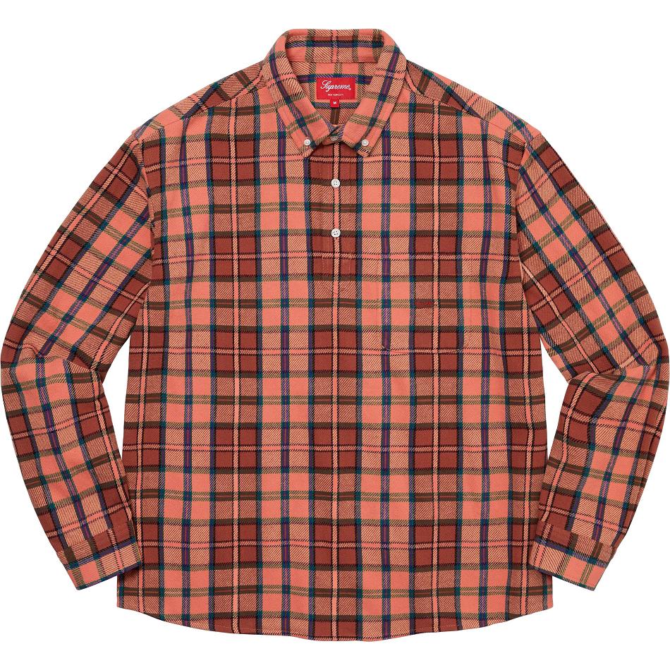 Supreme Pullover Plaid Flannel Hemd Rosa | DE378WY