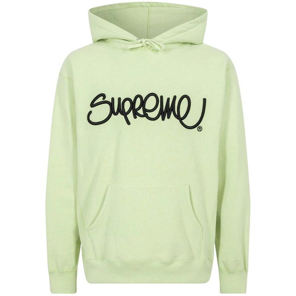 Supreme Raised Handstyle Hoodie Yello | DE470HK