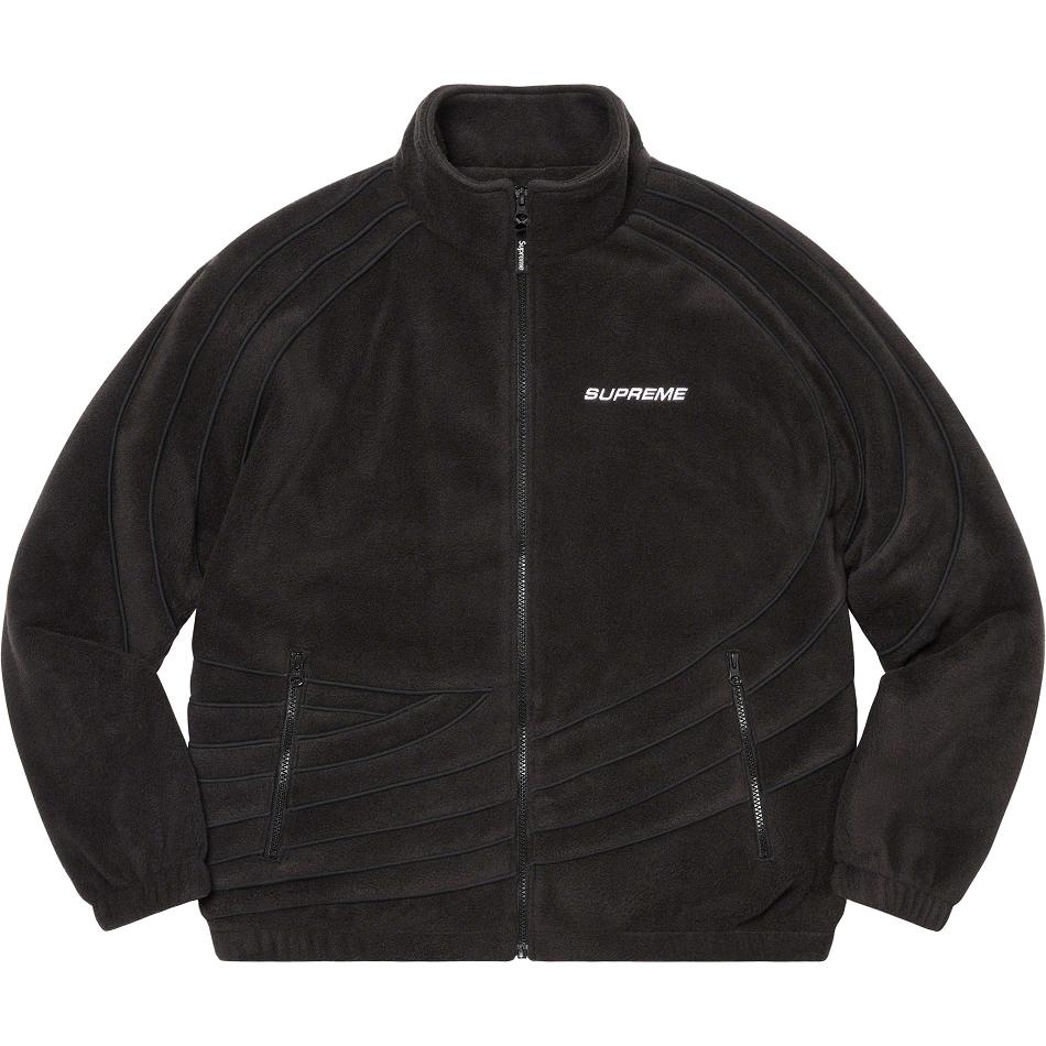 Supreme Rennfahrer Fleece Jacke Schwarz | DE444HK