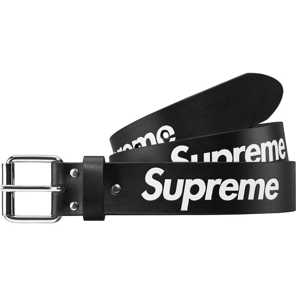 Supreme Repeat Leder Belt Gürtel Schwarz | DE162ZG