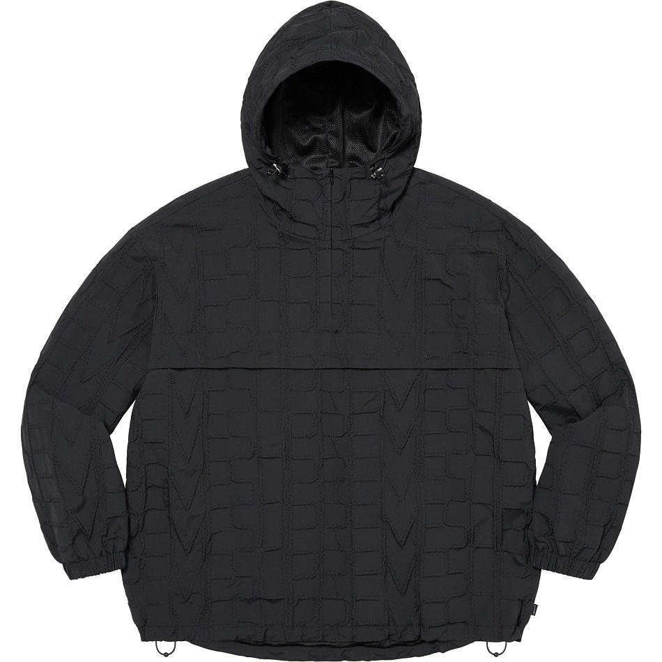 Supreme Repeat Stitch Anorak Jacke Schwarz | DE442FM