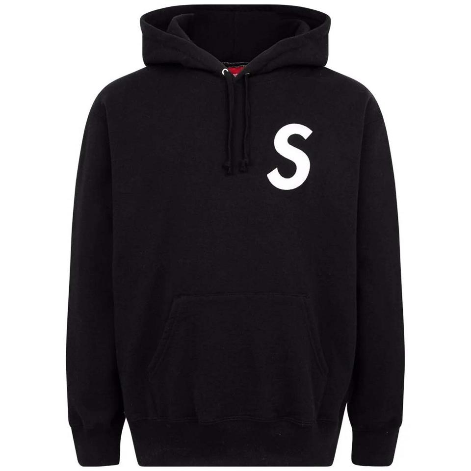 Supreme S Logo Split Hoodie Schwarz | DE469GL