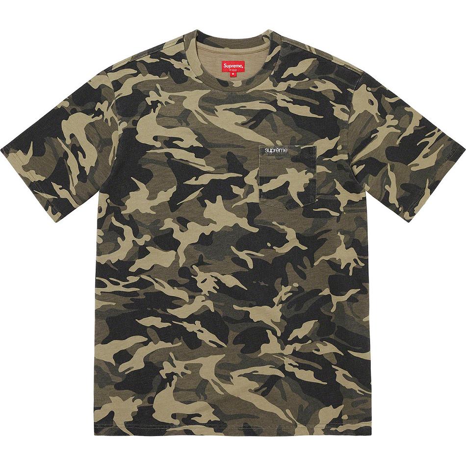 Supreme S/S Pocket Tee Pullover Olivgrün Camouflage | DE323NB