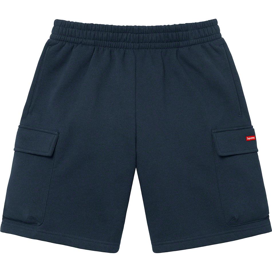 Supreme Small Box Baggy Cargo Sweat Kurze Hose Navy | DE371XF