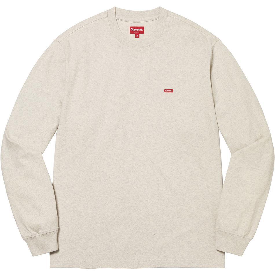 Supreme Small Box L/S Tee Pullover Beige | DE343LH