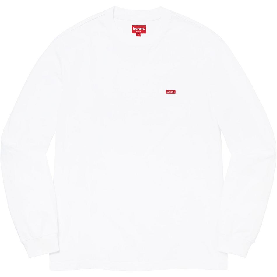 Supreme Small Box L/S Tee Pullover Weiß | DE347VD