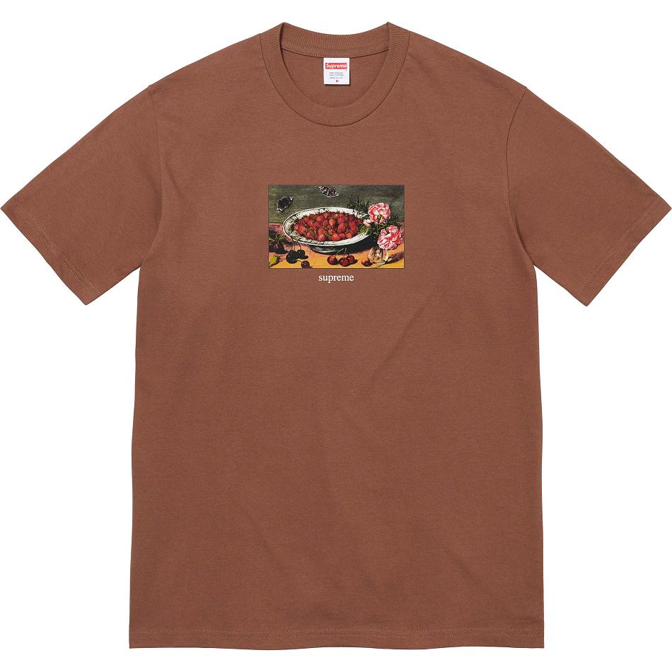 Supreme Strawberries Tee T-shirts Braun | DE251TV