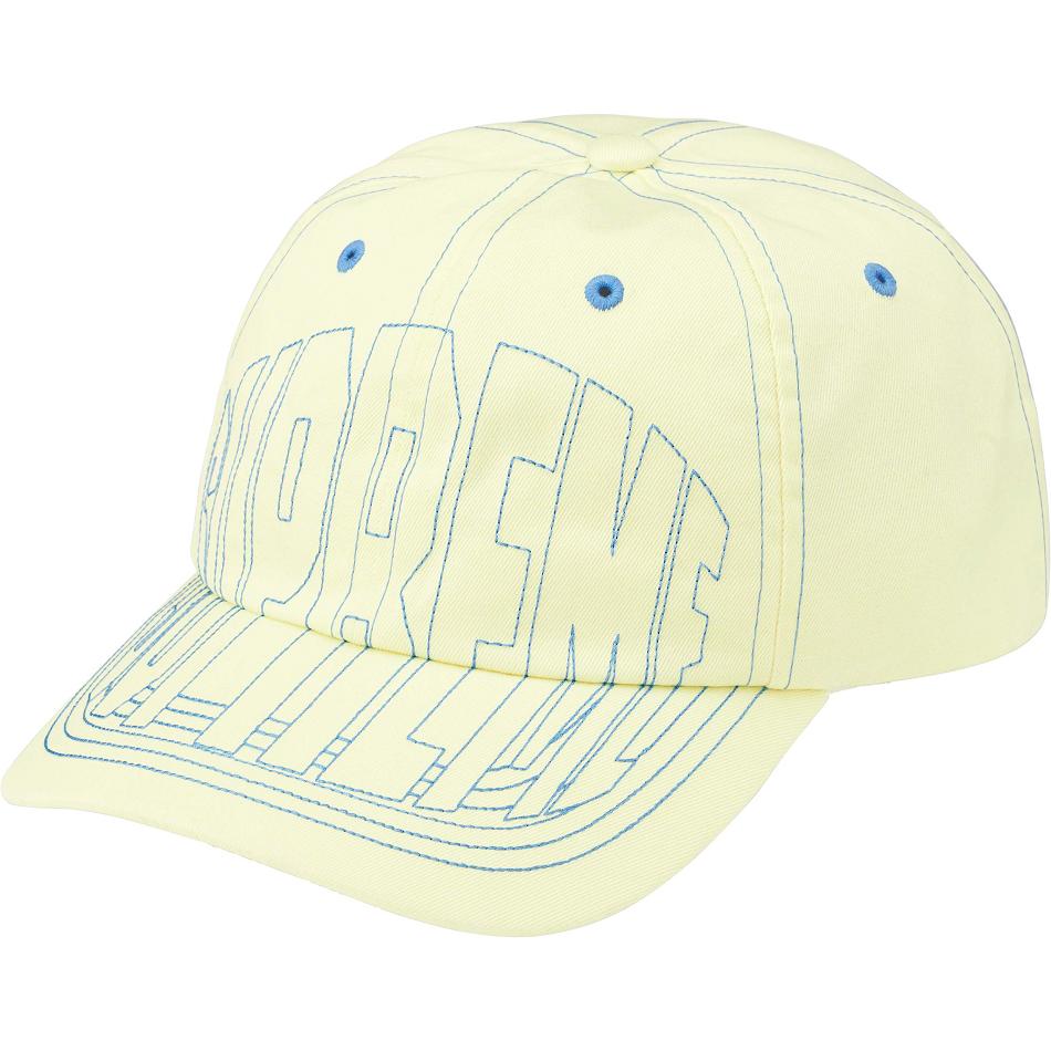 Supreme Visor Stitch 6-Panel Hüte Gelb | DE128SO