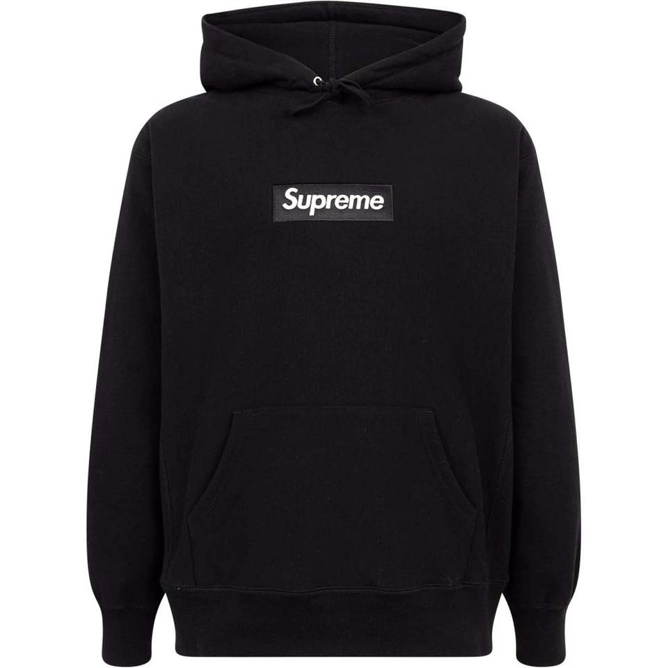 Supreme White Logo Hoodie Schwarz | DE461UT