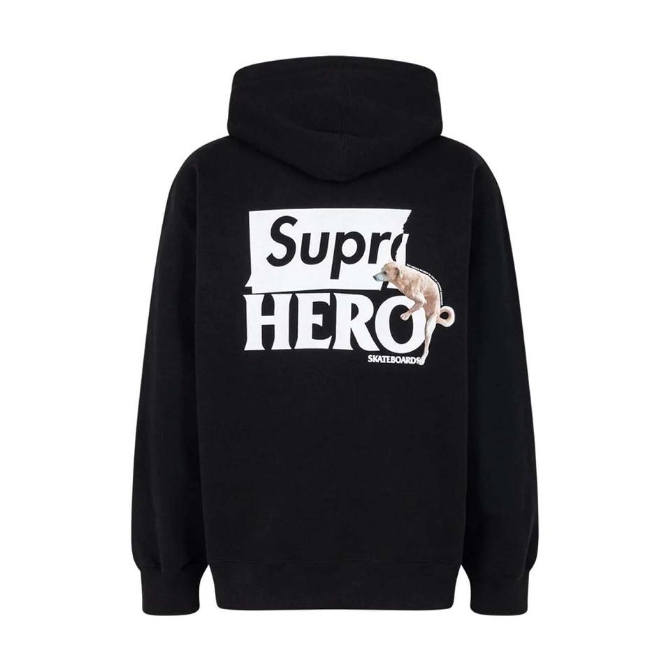 Supreme X Antihero Hoodie Schwarz | DE459TV