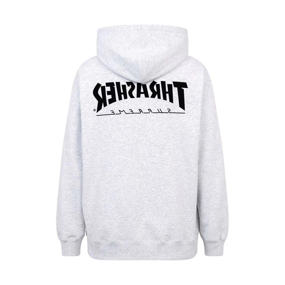 Supreme X Thrasher Logo Print “FW21” Hoodie Grau | DE455QZ