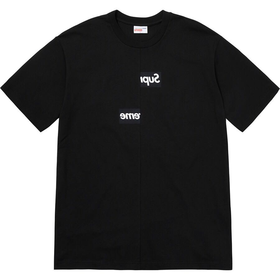 Supreme x CDG Split Box Logo T-shirts Schwarz | DE194MA