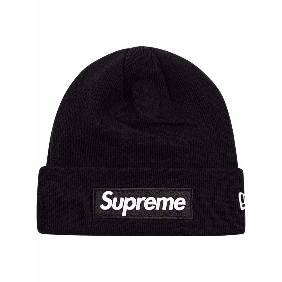 Supreme x New Era Box Logo Beanie Hüte Schwarz | DE106HK