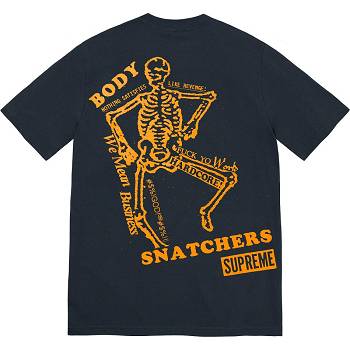 Supreme Body Snatchers Tee T-shirts Navy | DE244BC