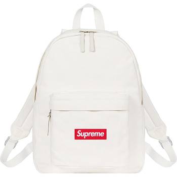 Supreme Canvas Backpack Tasche Weiß | DE165VD