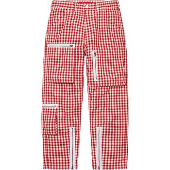 Supreme Gingham Flight Pant Hose Rot | DE393JJ