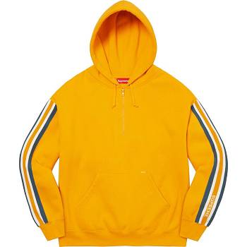 Supreme Half Zip Mit Kapuze Sweatshirts Gold | DE294CE