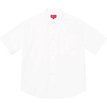 Supreme Loose Fit S/S Oxford Hemd Weiß | DE383UT