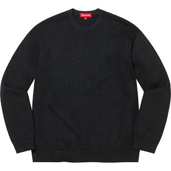 Supreme Metallic L/S Top Pullover Schwarz | DE333OR