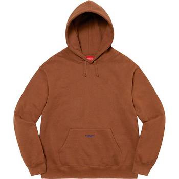 Supreme Micro Logo Hoodie Braun | DE471JJ