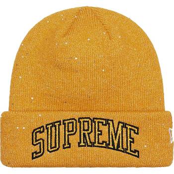 Supreme New Era® Metallic Arc Beanie Hüte Gold | DE147TV