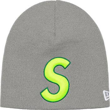 Supreme New Era® S Logo Beanie Hüte Grau | DE151OR