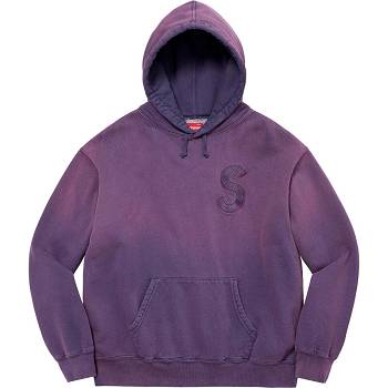 Supreme Overdyed S Logo Mit Kapuze Sweatshirts Lila | DE276RW