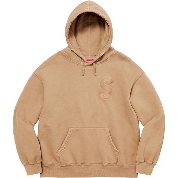 Supreme Overdyed S Logo Mit Kapuze Sweatshirts Braun | DE277TV