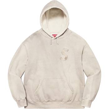 Supreme Overdyed S Logo Mit Kapuze Sweatshirts Weiß | DE279UT