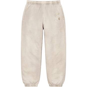 Supreme Overdyed S Logo Sweatpant Hose Beige | DE402MA