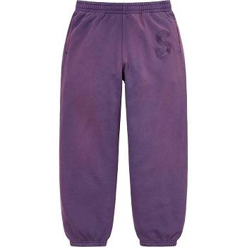 Supreme Overdyed S Logo Sweatpant Hose Lila | DE401NB