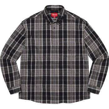 Supreme Pullover Plaid Flannel Hemd Schwarz | DE379EX